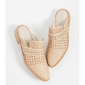 Freda Salvador Keen Mule Natural Woven Calf